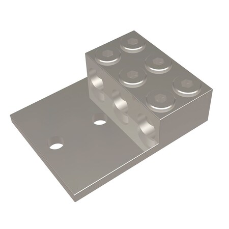 Burndy Aluminum Universal Terminal, 3 Conductor, 2 Hole, 300-800 kcmil, 1/2" KK3A40U2N